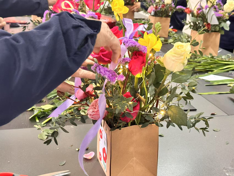 Flowers, Smiles, and a Special Day for Her